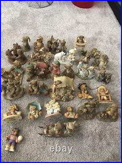 Cherished figurine LOT of 28 USED Chipped Pieces Broken See Pics 3.11.24 Bag3