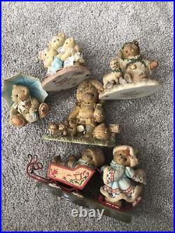 Cherished figurine LOT of 28 USED Chipped Pieces Broken See Pics 3.11.24 Bag3