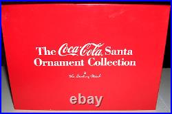 Coca-Cola Santa Ornament Collection Of 12 `1999, Danbury Mint WithCOA- ALL PERFECT