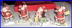 Coca-Cola Santa Ornament Collection Of 12 `1999, Danbury Mint WithCOA- ALL PERFECT