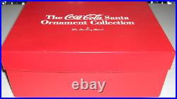 Coca-Cola Santa Ornament Collection Of 12 `1999, Danbury Mint WithCOA- ALL PERFECT