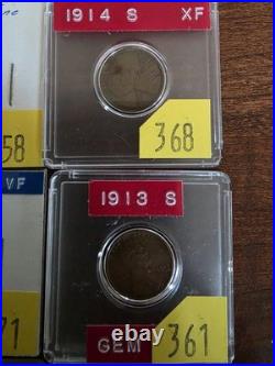 Collectable US Penny Lot of all 9 Pictured Items. Key Dates Like 1910 S Collectable US Penny Lot of all 9 Pictured Items. Key Dates Like 1910 S