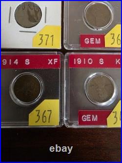 Collectable US Penny Lot of all 9 Pictured Items. Key Dates Like 1910 S