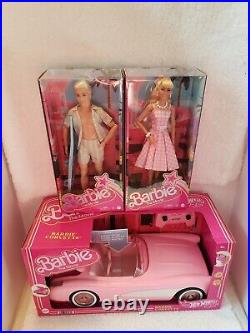 Collectible Barbie the Movie 2023 Lot. Barbie, Ken and R/C Pink Corvette
