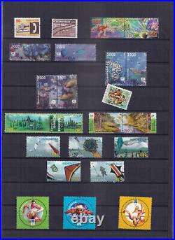 Collection Of Asian Countries Stamps In Stock Book 220 Stamps + 80 Ms All Mnh