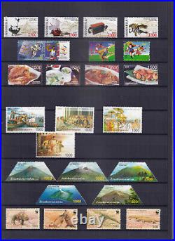 Collection Of Asian Countries Stamps In Stock Book 220 Stamps + 80 Ms All Mnh