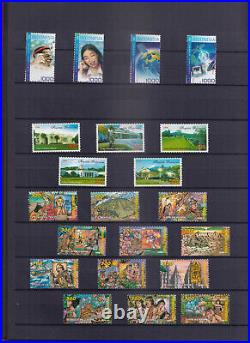 Collection Of Asian Countries Stamps In Stock Book 220 Stamps + 80 Ms All Mnh
