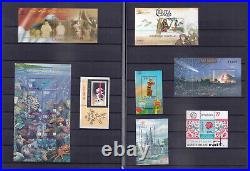 Collection Of Asian Countries Stamps In Stock Book 220 Stamps + 80 Ms All Mnh