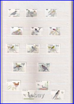 Collection Of Birds Stamps From Different Countries In Stock Book All Mnh