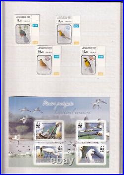 Collection Of Birds Stamps From Different Countries In Stock Book All Mnh