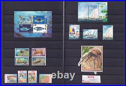 Collection Of Fiji Stamps In Stock Book 165 Stamps + 14 Ms All Mint Nh