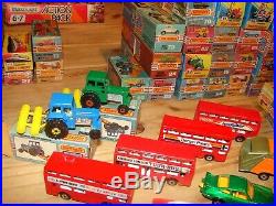 Collection of 66 matchbox cars, boxed, all dated from 60-80`s, mint-vgc