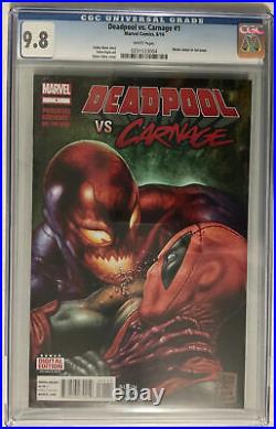 Comic Lot, 3 books, Deadpool vs Carnage #1-3 all CGC 9.8
