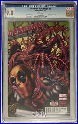 Comic Lot, 3 books, Deadpool vs Carnage #1-3 all CGC 9.8