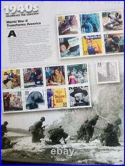 Commemorative Stamp Collection Celebrate the Century 1900's-70's All Mint USPS