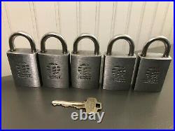 Commercial Grade Best Padlock Lot of 5 with Key 1 Key Fits all Locks