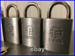 Commercial Grade Best Padlock Lot of 5 with Key 1 Key Fits all Locks