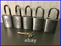 Commercial Grade Best Padlock Lot of 5 with Key 1 Key Fits all Locks