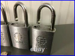 Commercial Grade Best Padlock Lot of 5 with Key 1 Key Fits all Locks