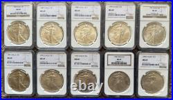 Complete 1986-2020 American Silver Eagle Collection Set All 35 Coins NGC MS69