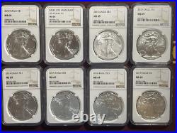 Complete 1986-2020 American Silver Eagle Collection Set All 35 Coins NGC MS69