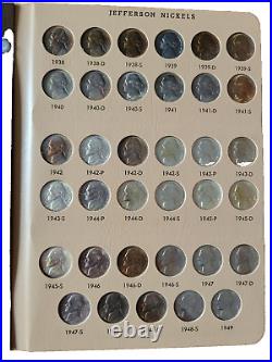 Complete Jefferson Nickel Collection 1938 through 2022. 245 coins in all