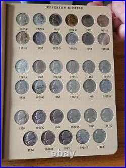 Complete Jefferson Nickel Collection 1938 through 2022. 245 coins in all