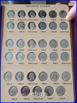 Complete Jefferson Nickel Collection 1938 through 2022. 245 coins in all