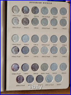 Complete Jefferson Nickel Collection 1938 through 2022. 245 coins in all