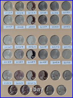 Complete Jefferson Nickel Collection 1938 through 2022. 245 coins in all