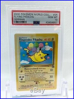 Complete Pikachu World Collection Non Holo Promo Cards All PSA 10 Gem Mint