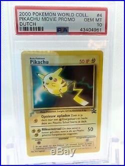 Complete Pikachu World Collection Non Holo Promo Cards All PSA 10 Gem Mint