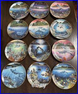 Complete Set Of 12 Danbury Mint Underwater Paradise Collectible Plates M725