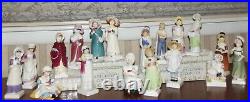 Complete Set Of 18 Royal Doulton Kate Greenaway & 2 Display Stands England Mint