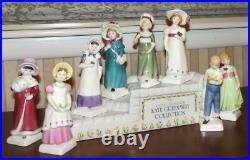 Complete Set Of 18 Royal Doulton Kate Greenaway & 2 Display Stands England Mint