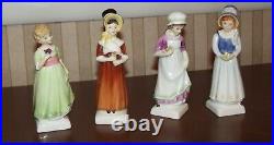 Complete Set Of 18 Royal Doulton Kate Greenaway & 2 Display Stands England Mint