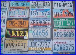 Complete set All 50 US states License plates +Unused Canadian bonus Lot of 51