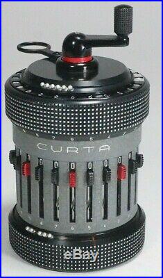 Curta Type II all metal Calculator 1961 withcan manuals NEAR MINT, PERFECT WORKING