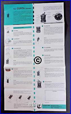 Curta Type II all metal Calculator 1961 withcan manuals NEAR MINT, PERFECT WORKING