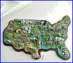 DANBURY MINT'SEA TO SHINING SEA' Best Known USA Landmarks Figurine/Diorama +Box