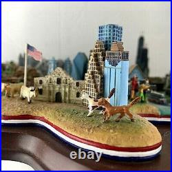 DANBURY MINT'SEA TO SHINING SEA' Best Known USA Landmarks Figurine/Diorama +Box