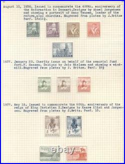 DENMARK COLLECTION 1904-1980, all mint hinged, Scott $2,088 scroll- more pics
