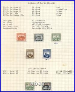 DENMARK COLLECTION 1904-1980, all mint hinged, Scott $2,088 scroll- more pics