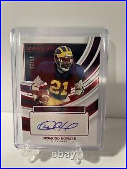 DESMOND HOWARD 2022 Immaculate Collegiate All Time Greats Signature Ruby /25