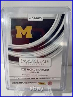 DESMOND HOWARD 2022 Immaculate Collegiate All Time Greats Signature Ruby /25