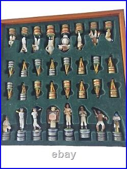Danbury Mint Baseball Chess Set With COA All Pieces All Cards But 2 NICE