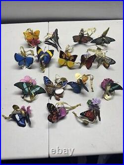 Danbury Mint Butterfly Ornament Flower Figurines 18 Items Total