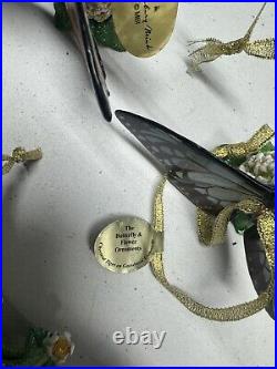 Danbury Mint Butterfly Ornament Flower Figurines 18 Items Total