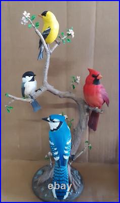 Danbury Mint COMPLETE Songbirds of the Seasons Collection 4 Figurines 14 17