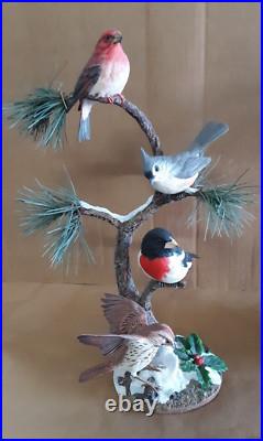 Danbury Mint COMPLETE Songbirds of the Seasons Collection 4 Figurines 14 17